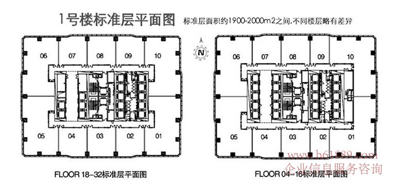 卓越世紀(jì)中心1號(hào)樓 寫(xiě)字樓 戶(hù)型圖片