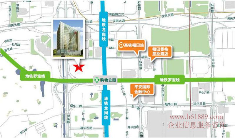 華安保險(xiǎn)總部大廈 寫(xiě)字樓 交通位置圖片