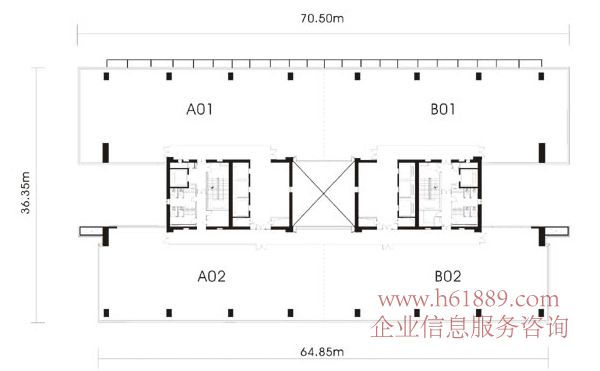 安聯(lián)大廈 寫字樓 戶型圖片