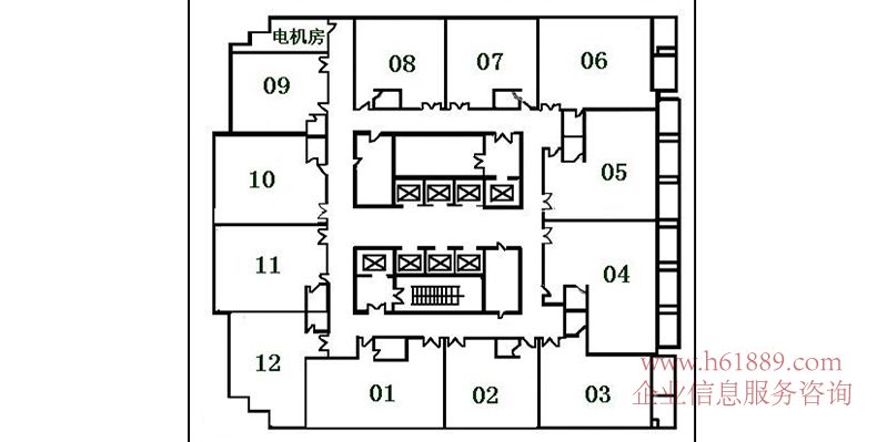 華融大廈 寫字樓 戶型圖片