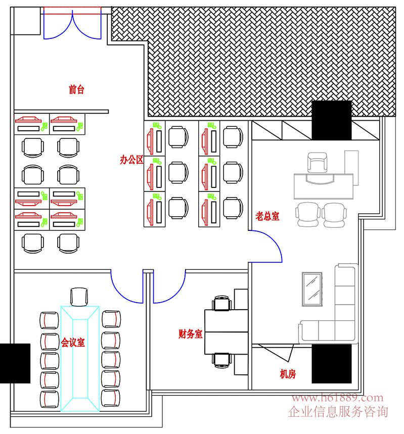 金中環(huán)商務大廈【金中環(huán)國際商務大廈】會展中心地鐵站E口 空房/全辦公家私 精裝修 出租 戶型圖片