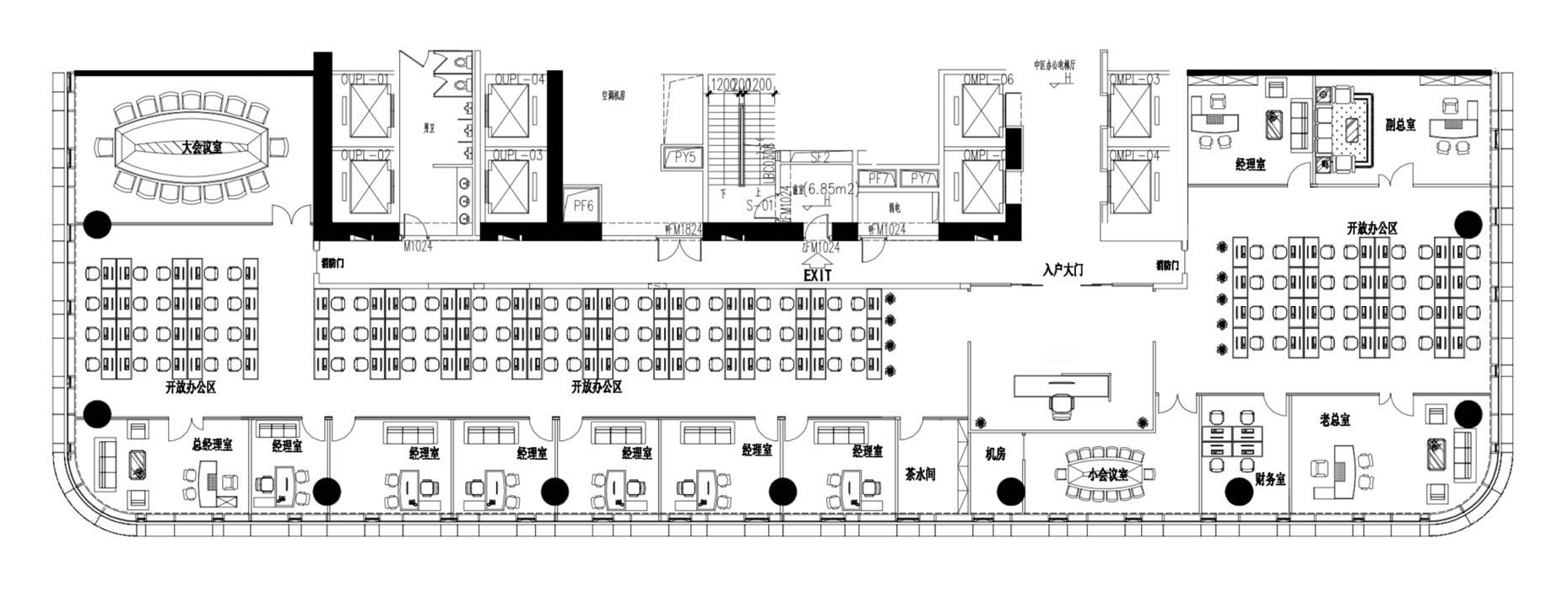中洲大廈 5A甲級寫字樓 豪華裝修 全辦公家私 會(huì)展中心地鐵站 崗廈北地鐵站【深圳之眼】出租 戶型圖片
