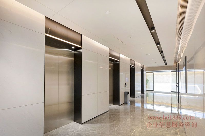 中洲大廈 5A甲級寫字樓 會(huì)展中心地鐵站 崗廈北地鐵站【深圳之眼】電梯廳圖片