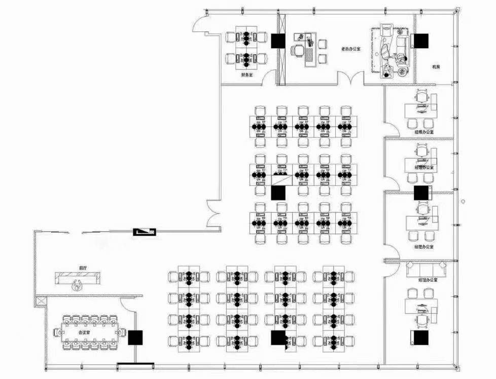 鳳凰大廈 豪華裝修 空房/全辦公家私 市民中心地鐵站A出口 崗廈北地鐵站【深圳之眼】2A/2B口 出租 戶型圖片